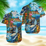 Bigfoot Surfing On Tropical Island Hawaiian Aloha Shirts Dh - 1