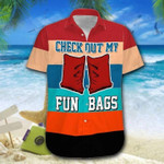 Cornhole - Check Out My Fun Bags Unisex Hawaiian Shirts - Beach Shorts - 1