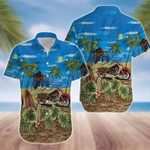Tropical Motorcycles Unisex Hawaiian Aloha Shirts H - 1