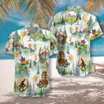 Bigfoot Camping And Hiking Hawaiian Aloha Shirts Dh - 1