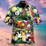Hawaiian Aloha Shirts Billiard Stars Tropical - 1