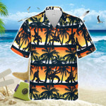 Wrestling Time Sunset Palm Tree Pattern Unisex Hawaiian Shirts - Beach Shorts 310721h - 1
