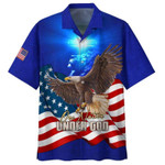 Independence Day Eagle Lion Cross light One nation under God Aloha Hawaiian Shirts V - 1