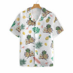 Hawaiian Aloha Shirts Pizza Pineapple Cartoon - 1