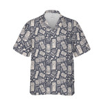 Vintage Tiki Tiki Seamless Pattern Unisex Hawaiian Aloha Shirts - 1