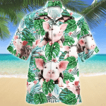 Hawaiian Aloha Shirts Tropical Pig Cute - 1