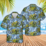 Blue Bicycle Tropical Unisex Hawaiian Shirts - 1