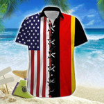Hawaiian Aloha Shirts America Germany Flag - 1