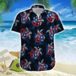 Hawaiian Aloha Shirts Puerto Rico Turtle Hibiscus - 1