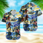 Tropical Bigfoot on Hawaii Vacation Hawaiian Aloha Shirts Dh - 1