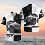Hawaiian Aloha Shirts Jeep Wrangler Black And White - 1