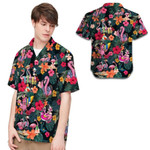 Hawaiian Aloha Shirts Flamingo Hibiscus Tropical - 1