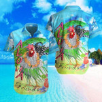 Aloha Rooster Friends Summer Vibes Unisex Hawaiian Shirts - 1