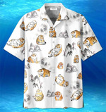 Funny Cute Tiger Going Down The Mountain Unisex Hawaiian Aloha Shirts 2621DH - 1