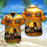 Hawaiian Aloha Shirts Jeeps In The Sunset - 1
