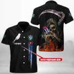 Custom Name Black Cuba Freedom Liberty Grim Reaper Unisex Hawaiian Shirts - 1