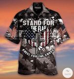 Gift For Dad Stand For The Flag Kneel For The Cross Unisex Hawaiian Shirts - 1