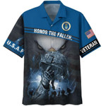 Army Helmet Honor The Fallen US Air Force Unisex Hawaiian Shirts - 1