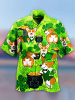 Corgi Patricks Day Hawaiian Shirt  Unisex  Adult  HW4100 - 1