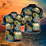 Flower Skull Hippie Car Hawaiian Shirt  Unisex  Adult  HW3754 - 1