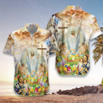 Jesus Happy Easter Hawaiian Shirt  Unisex  Adult  HW2745 - 1