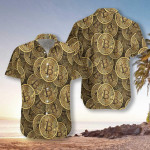 Realistic Seamless Bitcoin Unisex Hawaiian Shirt  Unisex  Adult  HW2568 - 1