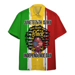 Juneteenth Is My Independence Day Hawaiian Shirt  Unisex  Adult  HW6076 - 1