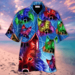 Neon Wolf Hawaiian Shirt  Unisex  Adult  HW5339 - 1