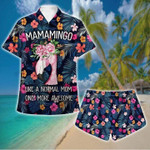 Pink Flamingo Mamamingo Beach Hawaiian Shirt Set  Hawaiian Shirt For Men  Hawaiian Shirt For Women  HS1002 - 1