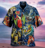 Funny Dragon With Cocktail Galaxy Unisex Hawaiian Shirt  Unisex  Adult  HW2510 - 1