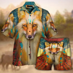 Native American Fox Hawaiian Shirt Set  Unisex  HS1036 - 1