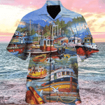 Colorful Ships In The Port Hawaiian Shirt  Unisex  Adult  HW5281 - 1