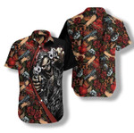 Cool Gun Skull Hawaiian Shirt  Unisex  Adult  HW5981 - 1