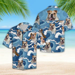 Bulldog Wave Hawaiian Shirt  Unisex  Adult  HW5552 - 1