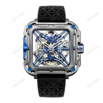CIGA Design X Series Titanium Blue Hollow-Design Mechanical Automatic with Suspension System Waterproof Watch