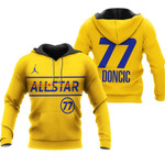 Luka Dončić #77 NBA Great Player Warriors 2021 All Star Western Conference Gold Jersey Style Gift For Dončić Fans