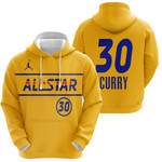 Stephen Curry #30 NBA Warriors 2021 All Star Western Conference Gold Jersey Style Gift For Curry Fans