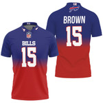 Buffalo Bills John Brown #15 Great Player NFL American Football Team Royal Color Crash 3D Designed Allover Gift For Bills Fans