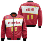 Atlanta Hawks Trae Young #11 NBA Logo Mitchell Ness 1986 87 Hardwood Classics Swingman Red 3D Designed Allover Gift For Atlanta Fans