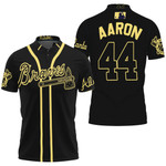 Atlanta Braves Hank Aaron #44 Great Player MLB Baseball Team Logo Black 2020 3D Designed Allover Gift For Atlanta Fans