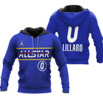 Damian Lillard #0 NBA Basketball Wizards 2021 All Star Eastern Conference Blue Jersey Style Gift For Damian Lillard Fans
