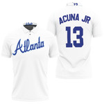Atlanta Braves Ronald Acuña Jr #13 MLB Big Tall Cooperstown Collection Mesh Wordmark 3D Designed Allover Gift For Atlanta Fans