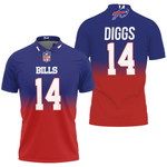 Buffalo Bills Stefon Diggs #14 Great Player NFL American Football Team Royal Color Crash 3D Designed Allover Gift For Bills Fans