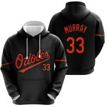Baltimore Orioles Eddie Murray #33 MLB Great Player 2020 Black 3D Designed Allover Gift For Baltimore Fans