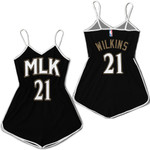 Atlanta Hawks Dominique Wilkins #21 Great Player NBA Basketball Team MLK 2020 Black 3D Designed Allover Gift For Atlanta Fans