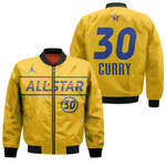 Stephen Curry #30 NBA Warriors 2021 All Star Western Conference Gold Jersey Style Gift For Curry Fans