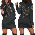 Baltimore Ravens Deion Sanders #37 NFL Great Player Black Golden Edition Vapor 3D Designed Allover Gift For Baltimore Fans