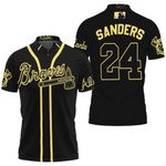 Atlanta Braves Deion Sanders #24 Great Player MLB Black 3D Designed Allover Gift For Atlanta Fans