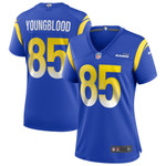 Womens Los Angeles Rams Jack Youngblood Royal Game Retired Player Jersey Gift for Los Angeles Rams fans