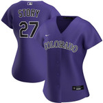 Womens Colorado Rockies Trevor Story Purple Alternate Player Jersey Gift For Colorado Rockies Fans